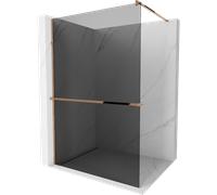 Mexen Kioto+ panel de ducha con estante Walk-in 110 x 200 cm, grafito, oro rosa - 800-110-121-60-40 13962 5907709179394