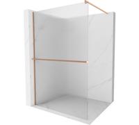Mexen Kioto+ panel de ducha con estante Walk-in 120 x 200 cm, franjas, cobre cepillado - 800-120-121-65-09 37212 5905315247803