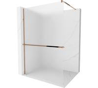 Mexen Kioto+ panel de ducha con estante Walk-in 70 x 200 cm, escarcha, oro rosado - 800-070-121-60-30 13940 5907709177802