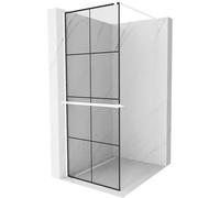 Mexen Kioto+ panel de ducha con estante Walk-in 80 x 200 cm, rejilla negra, blanco - 800-080-121-20-77 38147 5905315299932