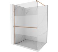 Mexen Kioto+ panel de ducha con estante Walk-in 80 x 200 cm, transparente/escarcha, cobre cepillado - 800-080-121-65-35 37297 5905315247346