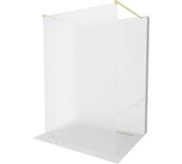 Mexen Kioto panel de ducha independiente 120 x 200 cm, escarcha 8 mm, oro cepillado - 800-120-002-55-30 36218 5905315267641