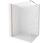 Mexen Kioto panel de ducha Walk-in 110 x 200 cm, escarcha 8 mm, oro rosa - 800-110-101-60-30 2686 5907709129535