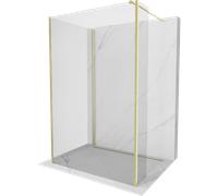 Mexen Kioto panel de ducha Walk-in 130 x 115 x 30 cm, transparente, oro cepillado - 800-130-115-221-55-00-030 50163 5905315357243