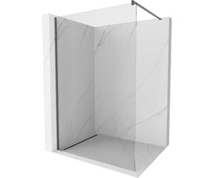 Mexen Kioto panel de ducha Walk-in 135 x 200 cm, transparente 8 mm, gris acero cepillado - 800-135-101-66-00 36665 5905315243188