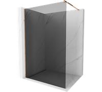 Mexen Kioto panel de ducha Walk-in 90 x 200 cm, grafito 8 mm, oro rosa - 800-090-101-60-40 2751 5907709129825