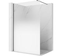 Mexen Kioto pared de ducha Walk-in 120 x 200 cm, ombre blanco 8 mm, gris cañón cepillado - 800-120-101-66-86 99163 5907931031071