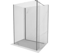 Mexen Kioto pared de ducha Walk-in 125 x 80 x 30 cm, transparente, gun metal - 800-125-080-221-95-00-030 50745 5905315360809