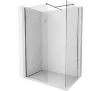 Mexen Kioto-X panel de ducha Walk-in 160 x 110 cm, transparente 10 mm, acabado en acero ahumado - 800-160-202-95-00-110-X 60645 5905315548412