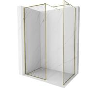 Mexen Kioto-XF pared de ducha Walk-in con marco 160 x 70 cm, transparente 10 mm, dorado - 800-160-202-04-50-070-XF 60795 5905315563392