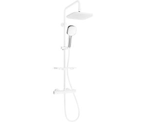 Mexen KT33 conjunto de ducha sobre pared con rociador y grifo termostático, blanco/cromo - 771503393-21 1981 5907709141964