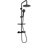 Mexen KT40 conjunto de ducha empotrado con cabezal de lluvia y grifo termostático, negro - 771504093-70 1992 5907709141889