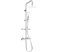 Mexen KT67 set de ducha de instalación externa con ducha de lluvia y mezclador termostático, cromo/blanco - 771506793-00 1997 5907709141933