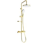 Mexen KX05 conjunto de ducha exterior con rociador y grifo termostático, dorado/blanco - 771500591-50 1951 5907709141568