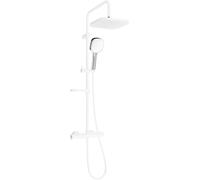Mexen KX33 conjunto de ducha expuesto con rociador de lluvia y grifo termostático, blanco/cromo - 771503391-21 1957 5907709141742