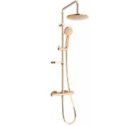 Mexen KX40 conjunto de ducha expuesto con cabezal de lluvia y grifo termostático, oro rosa - 771504091-60 1962 5907709141643