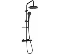 Mexen KX40 conjunto de ducha para montaje en superficie con rociador y grifo termostático, negro - 771504091-70 1964 5907709141667