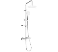 Mexen KX67 conjunto de ducha empotrado con ducha de lluvia y grifo termostático, cromo/blanco - 771506791-00 1967 5907709141711
