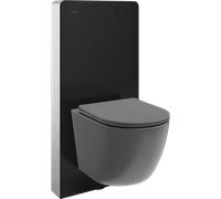 Mexen Lena conjunto de superficie WC armazón neumático Tex Air G con taza de WC y asiento de cierre suave, gris oscuro mate 101176 5907931045276