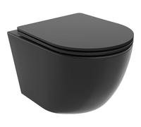 Mexen Lena inodoro miska sin reborde con asiento de caída suave slim, duroplast, negro mate - 30221085 4305 5907709125797