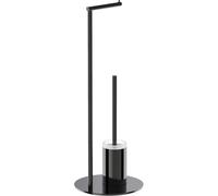 Mexen Loop cepillo de inodoro de pie con soporte para papel, cromo negro - 70A71095-73 94890 5905315737861