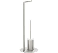 Mexen Loop cepillo de inodoro de pie con soporte para papel, níquel cepillado - 70A71095-97 94891 5905315738080