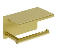 Mexen Loop soporte para papel higiénico con estante, dorado cepillado - 70A71022-55 94643 5905315736611