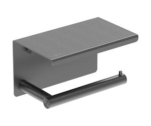 Mexen Loop soporte para papel higiénico con estante, gris cañón cepillado - 70A71022-66 94646 5905315737274