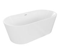Mexen Luna bañera exenta 180 x 80 cm, blanca, rebosadero blanco - 52031808000-20 45821 5905315379726