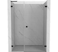 Mexen Lunar-B L puerta de ducha abatible derecha 115 cm, transparente, negro - 832SL-115-050-70-00-P 69625 5905315528087