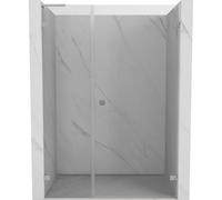 Mexen Lunar-B L puerta de ducha abatible derecha 135 cm, transparente, níquel cepillado - 832SL-135-050-97-00-P 69680 5905315528308