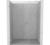 Mexen Lunar-B puertas de ducha abatibles izquierda 120 cm, transparente, níquel cepillado - 832S-120-050-97-00-L 69374 5905315525574