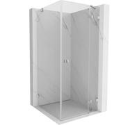 Mexen Lunar cabina de ducha abatible derecha 80 x 80 cm, transparente, cromo - 834-080-080-01-00-P 64074 5905315438270