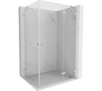 Mexen Lunar Duo cabina de ducha abatible derecha 120 x 75 cm, transparente, níquel cepillado - 834-120P-075L-97-00 93365 5905315782304