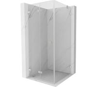 Mexen Lunar-F cabina de ducha plegable izquierda 80 x 80 cm, transparente, níquel cepillado - 836-080-080-97-00-L 65630 5905315481351