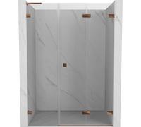Mexen Lunar-F L puerta de ducha plegable derecha 125 cm, transparente, oro rosa - 836SL-125-050-60-00-P 69720 5905315514738