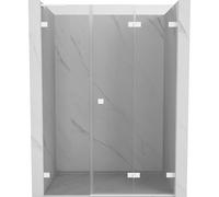 Mexen Lunar-F L puertas de ducha plegables derechas 110 cm, transparente, blanco - 836SL-110-050-20-00-P 69643 5905315514431
