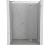 Mexen Lunar-F puerta de ducha plegable derecha 135 cm, transparente, dorado cepillado - 836S-135-050-55-00-P 69309 5905315512864
