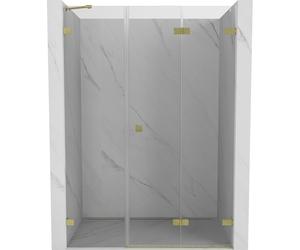 Mexen Lunar-F puerta de ducha plegable derecha 135 cm, transparente, dorado cepillado - 836S-135-050-55-00-P 69309 5905315512864