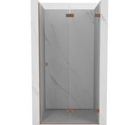Mexen Lunar-F puerta de ducha plegable derecha 65 cm, transparente, cobre cepillado - 836-065-000-65-00-P 68880 5905315477200