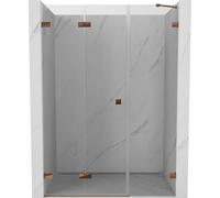 Mexen Lunar-F puerta de ducha plegable izquierda 110 cm, transparente, oro rosado - 836S-110-050-60-00-L 69187 5905315512000