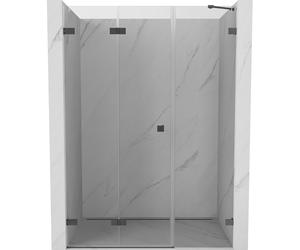 Mexen Lunar-F puertas de ducha plegables izquierda 150 cm, transparentes, gun metal - 836S-150-050-95-00-L 69252 5905315512444