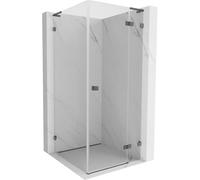 Mexen Lunar L cabina de ducha abatible derecha 80 x 80 cm, transparente, gris pistola cepillado - 834L-080-080-66-00-P 63951 5905315442437