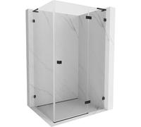 Mexen Lunar L cabina de ducha abatible derecha 80 x 90 cm, transparente, negra - 834L-080-090-70-00-P 91088 5905315794116