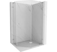 Mexen Lunar L cabina de ducha pentagonal abatible derecha 100 x 90 cm, transparente, cromo - 831L-100P-090L-01-00-P 61991 5905315416575