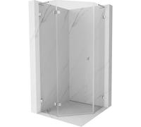 Mexen Lunar L cabina de ducha pentagonal abatible izquierda 100 x 100 cm, transparente, cromo - 831L-100L-100P-01-00-L 61900 5905315415684