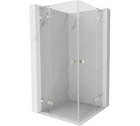 Mexen Lunar L Duo cabina de ducha abatible 80 x 80 cm, transparente, níquel cepillado - 834L-080L-080P-97-00 64007 5905315435996