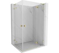 Mexen Lunar L Duo cabina de ducha abatible derecha 110 x 95 cm, transparente, dorada - 834L-110P-095L-50-00 93570 5905315783820