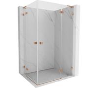 Mexen Lunar L Duo cabina de ducha abatible derecha 120 x 85 cm, transparente, cobre cepillado - 834L-120P-085L-65-00 93985 5905315785626