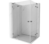 Mexen Lunar L Duo cabina de ducha abatible izquierda 120 x 70 cm, transparente, metal negro - 834L-120L-070P-95-00 63965 5905315435835